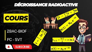 Décroissance radioactive 2 Bac biof pc svt [upl. by Annoyed372]