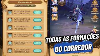 TODAS AS FORMAÇÕES DO CORREDOR DOS PESADELOS  AFK ARENA [upl. by Elnukeda]