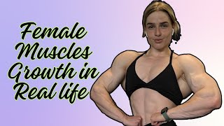 Female Muscles Growth in real life Lena Ramsteiner  fbb muscles [upl. by Chandos299]