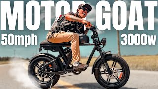 50 MPH Goat Power Motor Goat V3 REVIEW amp TESTS  60V FAST Electric Bike [upl. by Julis]