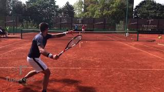 Janko Tipsarevic 2018 practice at Tipsarevic Tennis Academy [upl. by Reklaw]