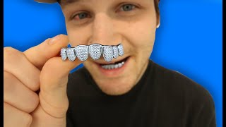 I Bought Moissanite Grillz For CHEAP AS GOOD AS REAL DIAMONDS [upl. by Aihgn]