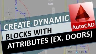 Create a Dynamic Block with Attributes in AutoCAD Ex Dynamic Door [upl. by Katharyn]