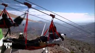 AlpinLine  La plus longue tyrolienne de Suisse romande [upl. by Ocihc]