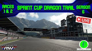 🔴LIVE  Sprint Cup Races 1 amp 2  Season 6 RTW  DjeeDent Racing  Dragon Trail  Honda NSX Gr3 [upl. by Aret768]