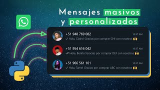 ENVÍA GRATIS Mensajes Masivos y Personalizados por WHATSAPP con Python 🐍 Sin Guardar Contactos [upl. by Drusie]