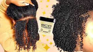 THE BEST WASH N GO ROUTINE FOR TYPE 4 HAIR ✨ Using Only Eco Styler Gel  cheymuv [upl. by Weatherby]