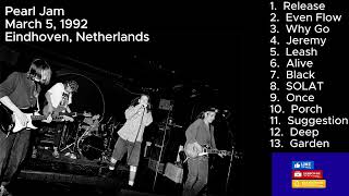 Pearl Jam March 5 1992 Eindhoven Netherlands Full Show LIVE Concert Effenaar Ten Tour PJ 90s Grunge [upl. by Dickerson]