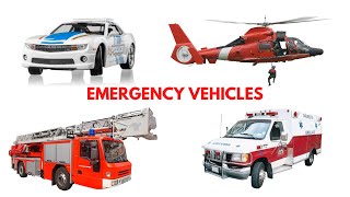 Police Car Fire Truck Ambulance Helicopter  Videos Of Emergency Vehicles For Kids With Sounds [upl. by Ayoj]