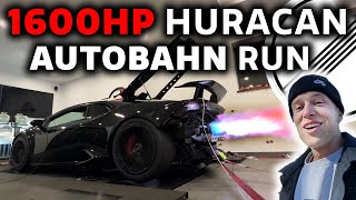 EUROPES FASTEST TWIN TURBO LAMBO ON THE GERMAN AUTOBAHN  320 KMH  DYNO ACTION  OG SCHAEFCHEN [upl. by Annaoj]