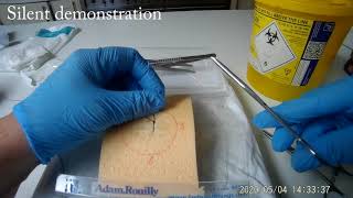 An introduction to suturing  the interrupted suture [upl. by Abercromby868]