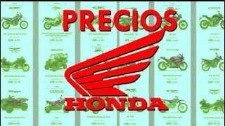 PRECIOS de todas las motos HONDA 2021  🔥Precios actualizados🔥 [upl. by Post]