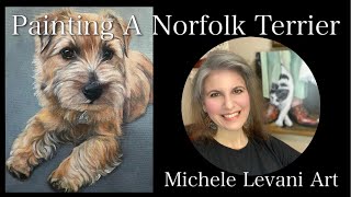 Painting A Norfolk Terrier Dog Portrait [upl. by Tosch]