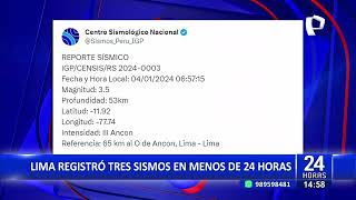 Lima registró tres sismos en menos de 24 horas [upl. by Letisha108]