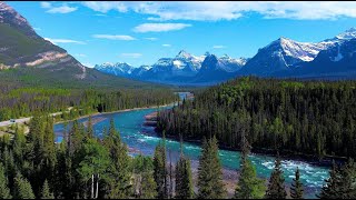 CANADA Mountains and falls of Alberta and British Columbia drone4K DJI Mavic mini3relaxing music [upl. by Calabresi]