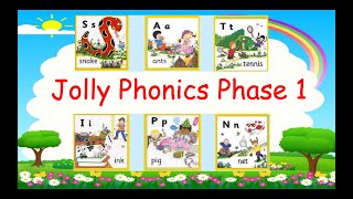 Jolly Phonics Phase 1 SATIPIN Review with Songs Vocabulary amp Interesting activities [upl. by Amor450]