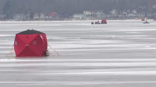 WWNY Some ice fishing derbies affected by warm weather [upl. by Gibby391]