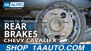 How to Replace Rear Brakes 9502 Chevy Cavalier [upl. by Ahsinot]