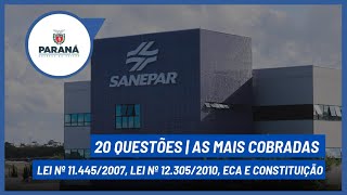 LEGISLAÇÃO SANEPAR  AS MAIS COBRADAS EM CONCURSO  ECA E CONSTITUIÇÃO [upl. by Niraj]