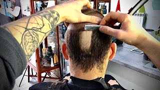 POV Barber SHAVING HEAD compilation razor sound ASMR [upl. by Guttery]