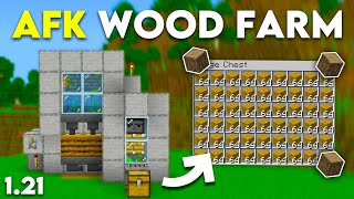 AFK Wood Farm Tutorial in Minecraft Bedrock 121 MCPEXboxPS4Nintendo Switch [upl. by Aia]