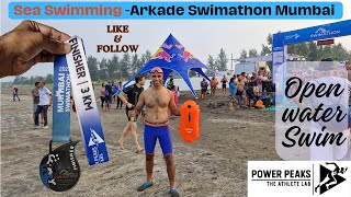 Arkade Swimathon Mumbai  10Km Sea Swimming  Open Water Swim Competition  Power Peaks  Training [upl. by Donetta]