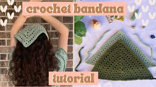 EASY Crochet Bandana Tutorial for Beginners QUICK 1 Hour Project [upl. by Odlawso]