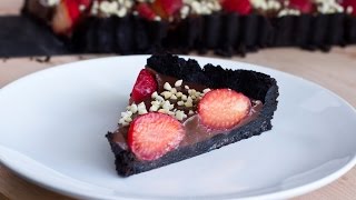 No Bake Strawberry Chocolate Tart Recipe [upl. by Honoria133]