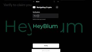 Blum new taks Navigating Crypto navigatingcrypto blum [upl. by Steffin]