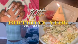 19th Birthday Vlog  GRWM Doing my nails dinner  Prettygirlmahj [upl. by Colin]