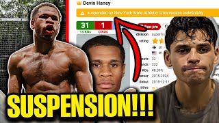 BREAKING Devin Haney SUSPENDED INDEFINITELY from Ryan Garcia PUNCHES [upl. by Zacharie]