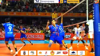 DETIK DETIK DONY HARYONO DIO JUARA LIGA KAMBOJA BODYGUARD HEADQUATERS VS VISAKHA VOLLEYBALL CAMBODIA [upl. by Nivonod382]