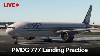 PMDG 777 Landing Practice With FSiPanel  MSFS Live [upl. by Clellan]