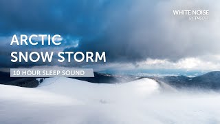 Arctic Snow Storm  10 Hours Sleep Sound  Black Screen10hr [upl. by Adleme957]