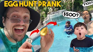 GOLDEN Easter Egg Hunt Pool Prank FV Family Spring Break 2022 Pt 1 [upl. by Kamin]