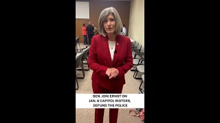 Sen Joni Ernst on Jan 6 Capitol Rioters Defund The Police [upl. by Willock275]