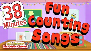 38 MINUTES of FUN COUNTING SONGS  Jack Hartmann [upl. by Hirschfeld785]