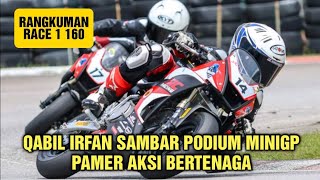 Qabil Irfan Sambar Podium MiniGP  Pamer Aksi Bertenaga  Rangkuman Race 1 [upl. by Lunette]