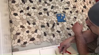 Easy Pebble Tile Installation Tile Coach Episode 10 [upl. by Artemas]