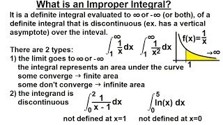 Calculus 2 Improper Integrals 1 of 16 What is an Improper Integral [upl. by Wolff138]