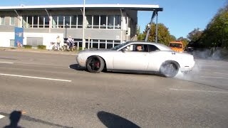 Dodge Challenger SRT8 Burnout Powerslide amp revs HD [upl. by Shields]