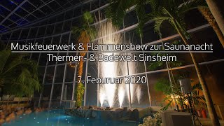 Musikfeuerwerk Thermennacht in der Thermen amp Badewelt Sinsheim Indoorfeuerwerk [upl. by Lattimer]