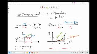 DifferenzenQuotient  Differentialquotient [upl. by Ybrad]