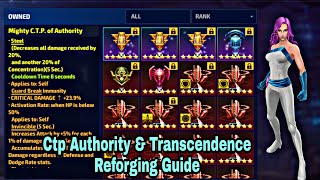 Ctp Authority amp Transcendence Reforging Guide  Marvel Future Fight [upl. by Htebazila461]