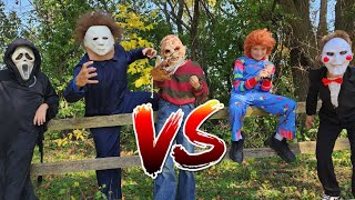 MICHAELS MYERS VS FREDDY KRUGER VS CHUCKY VS GHOSTFACE VS BILLY HORROR DEATH MATCH [upl. by Ad386]