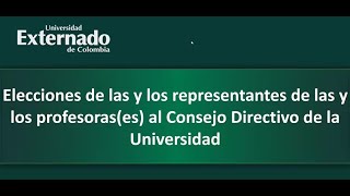 Apertura Elecciones Docentes al Consejo Directivo [upl. by Vasilis]