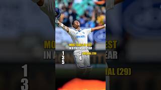 Most sixes in test in a calendar year yashasvijaiswal sehwag benstokes ytshorts [upl. by Ojadnama94]