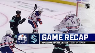 Oilers  Kraken 102  NHL Highlights 2023 [upl. by Vergil360]