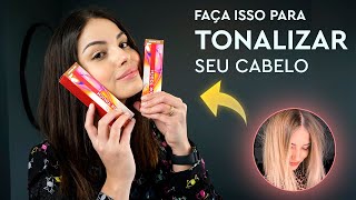 COMO TONALIZAR O CABELO EM CASA  PASSO A PASSO FÁCIL [upl. by Acirehs]