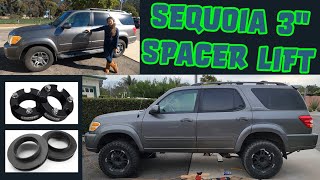 3quot Spacer Lift Install  Step by Step  Toyota Sequoia [upl. by Farnsworth]